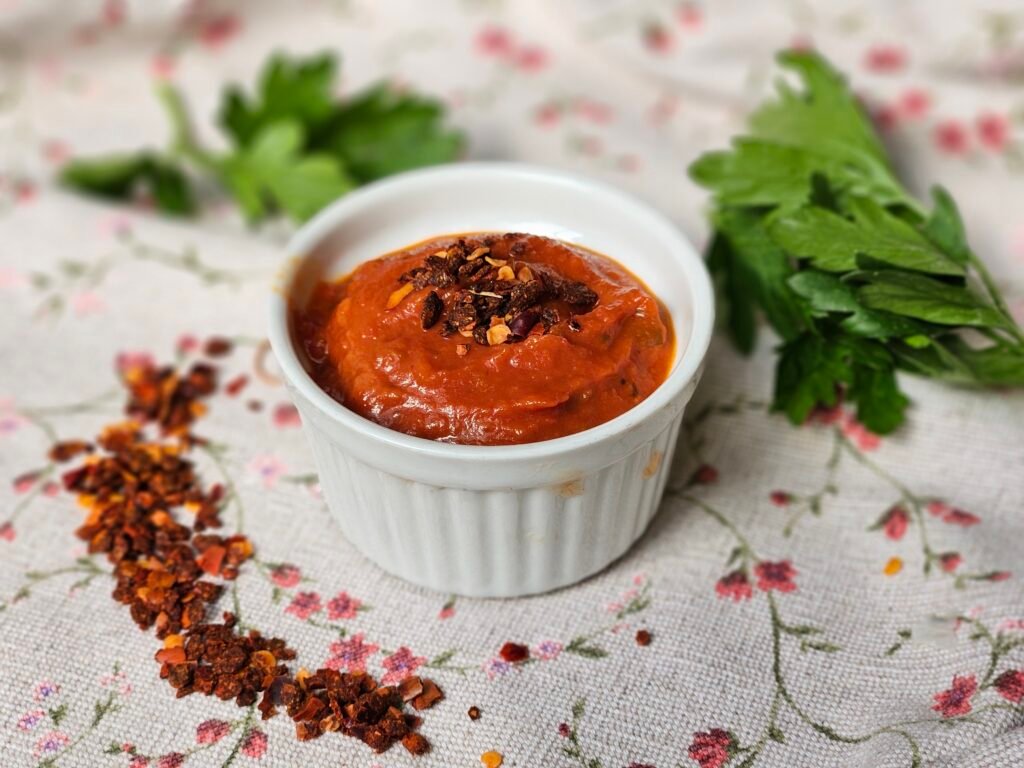 Tomato with chilli peppers